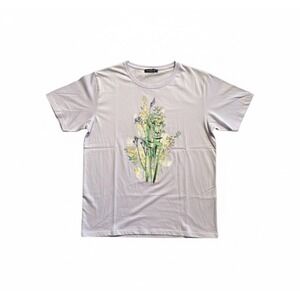 Chico's Weekends Floral Stretch T-Shirt Tee Sz 1 8/10 Casual Relaxed Fit Soft